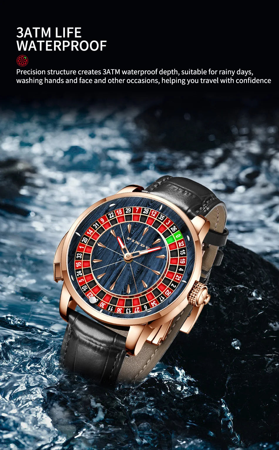 2025 NEW PINDU design Rotating dial Mechanical Watch Men Japan NH35 Movement Sapphire Waterproof TOP-luxurious Automatic watch