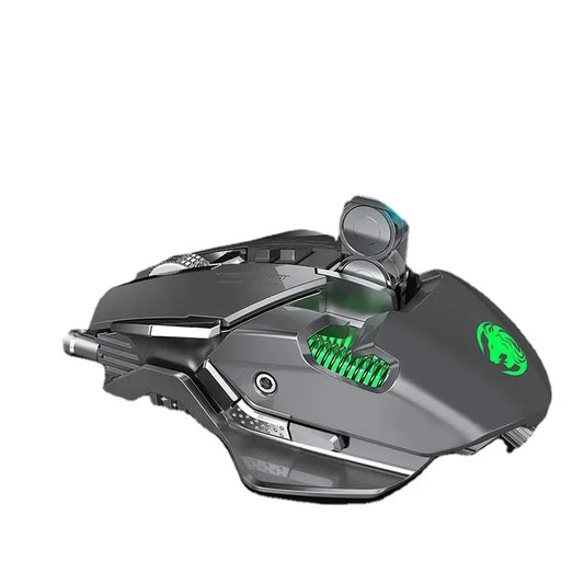 Káblová mechanická myš RGB 6400 DPI s magnetickým uchytením a DIY protizávažím pre e-šport a herné PC