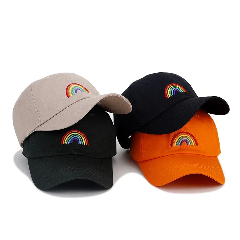 Unisex Baseball Cap Rainbow Embroidery Sports Hats Fashion Hat Cap For Men Women Streetwear Dad Hats