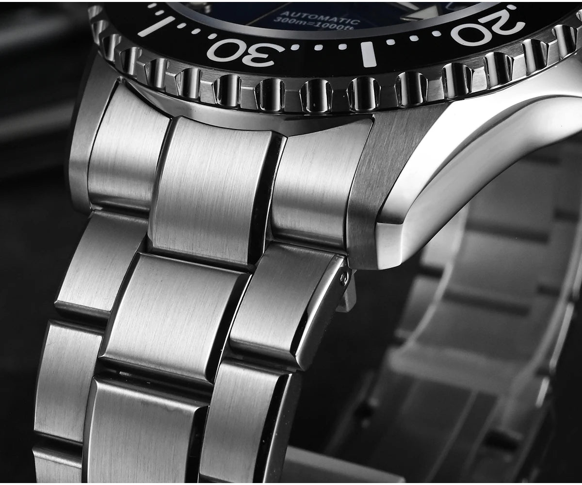 San Martin New 40-44mm Luxury Men's Diver Watch, Classic High Quality NH35 YN55 Automatic Mechanical, Sapphire, BGW-X1, 20Bar