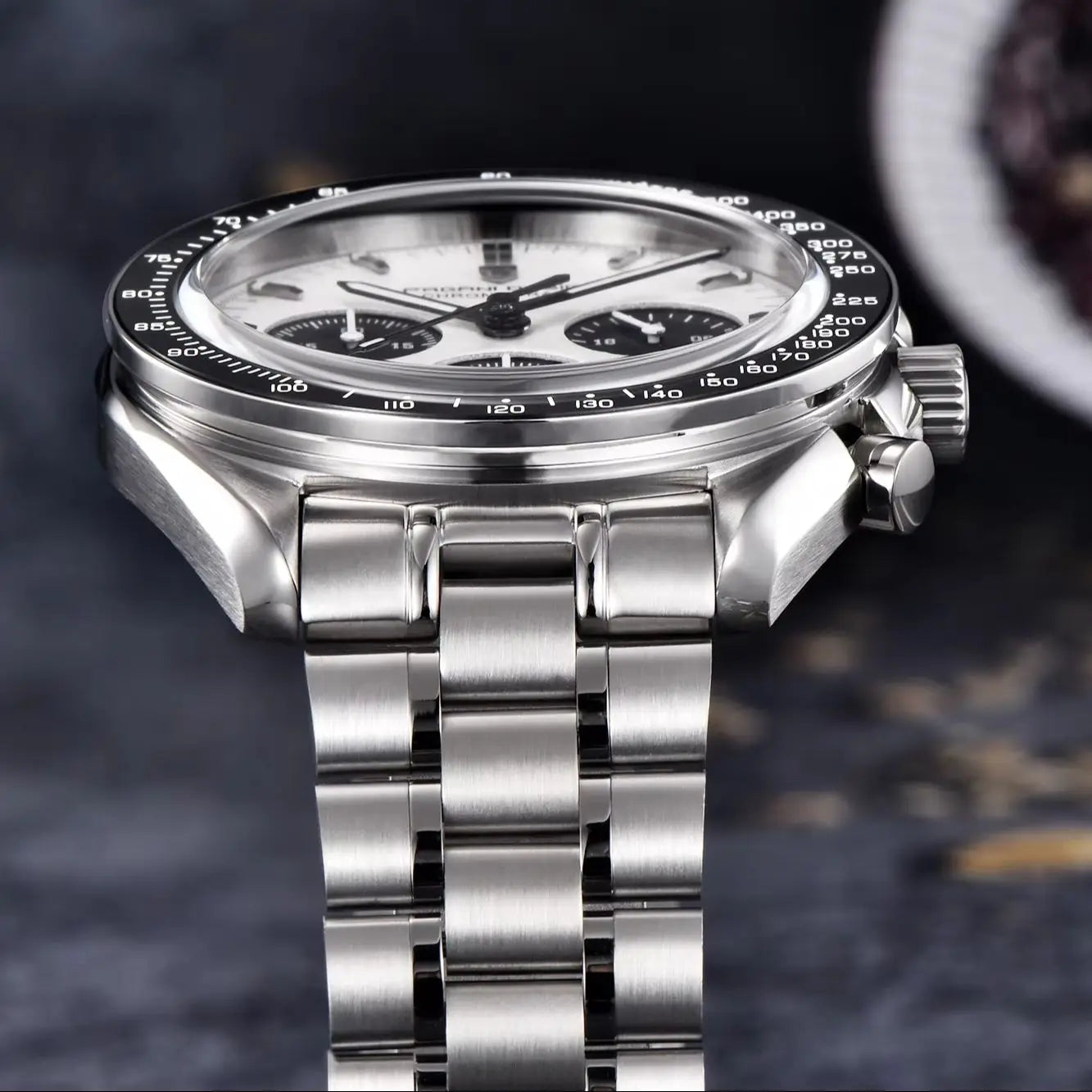 PAGANI DESIGN 2026 New Meteorite pattern dial Luxury Quartz Watch For Men Speed Sport Chronograph AR Sapphire crystal Wristwatch