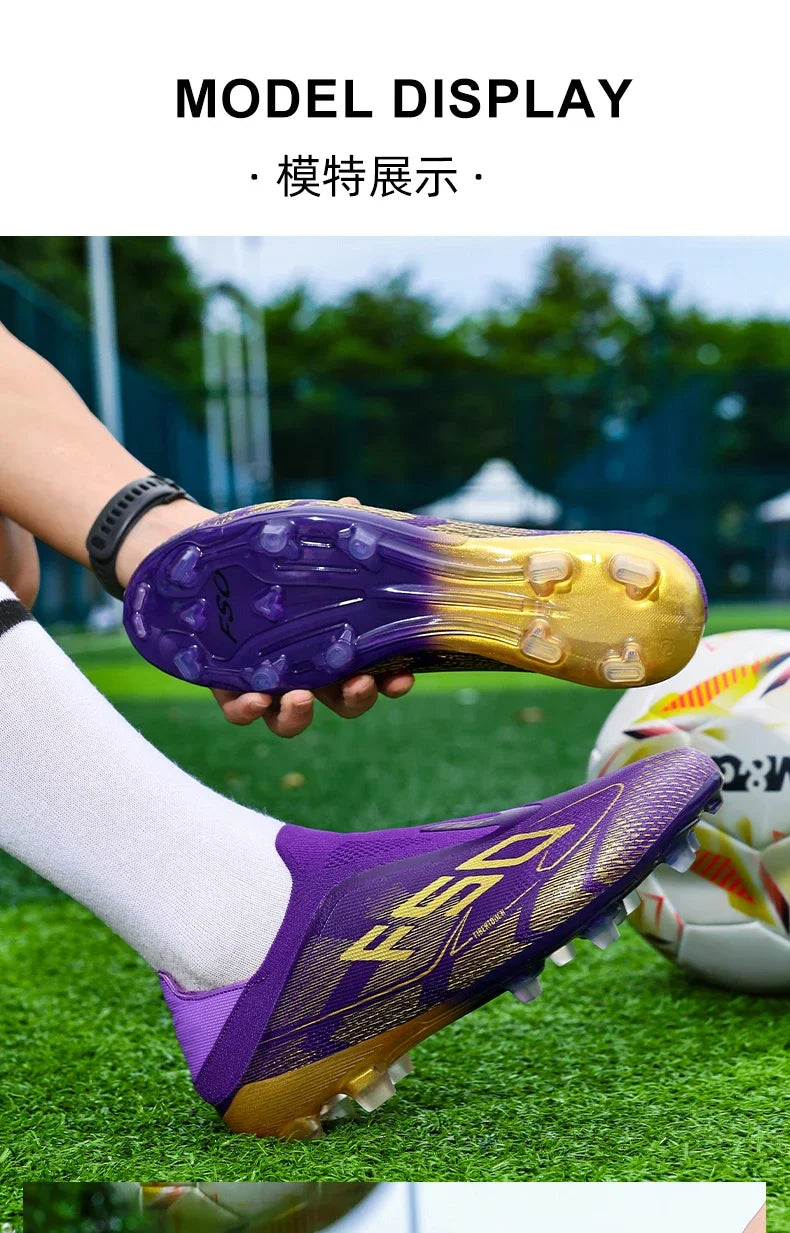 Fodboldstøvler til mænd – Fodboldsko i høj kvalitet – Sneakers – Til kampe – Indendørs – Skridsikre – Græsstøvler – Højt skaft – Futsal – Bestselgere – Udendørs