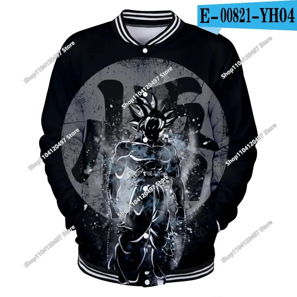 Dragon Ball Streetwear Baseball Uniform for Men Women Son Goku Adults Costumes Jackets Spring Fall Coat Cardigan Sweatshirt Gift