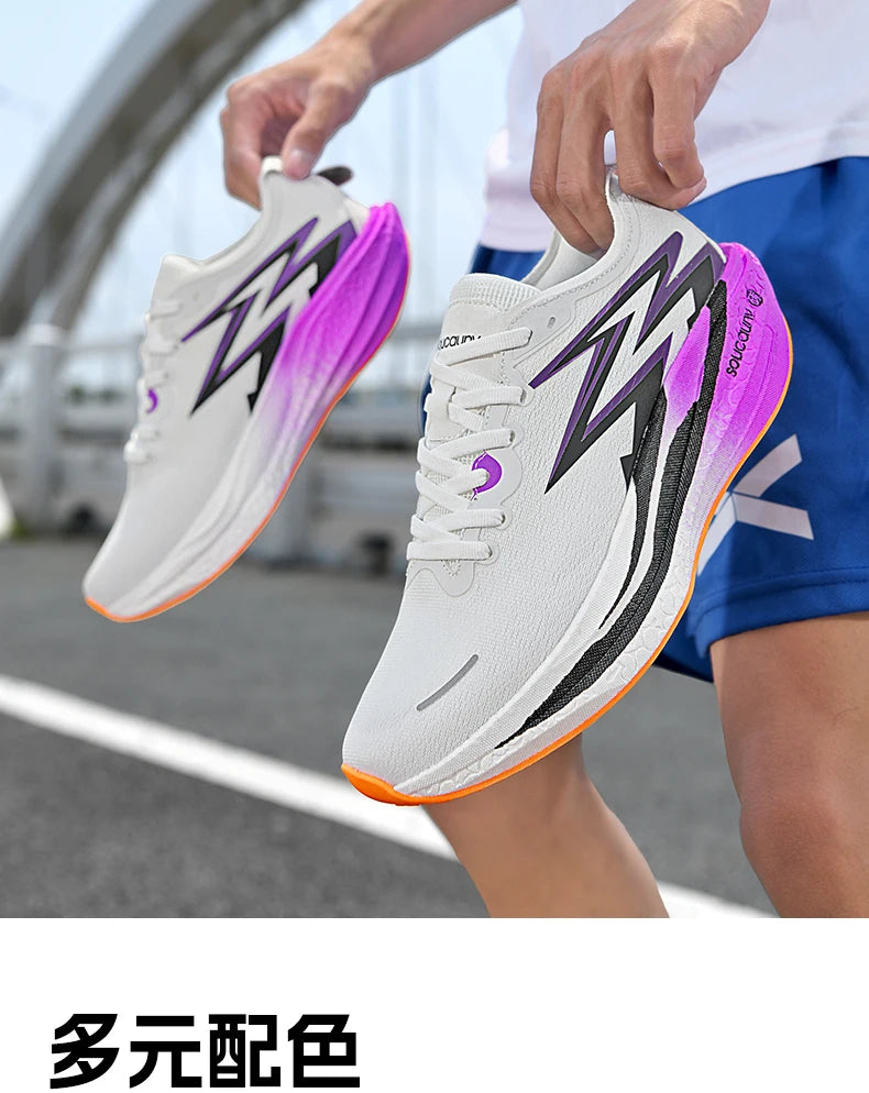 NEW Running Shoes Carbon Board Marathon Men Sports Breathable Lightweight Women's Comfortable Athletic Nonskid Sneakers Casual