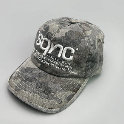 American Style CAMO Letter Embroidery Baseball Hats New Unisex Breathable Hip Hop Sunshade Versatile Niche Fashion Peaked Caps
