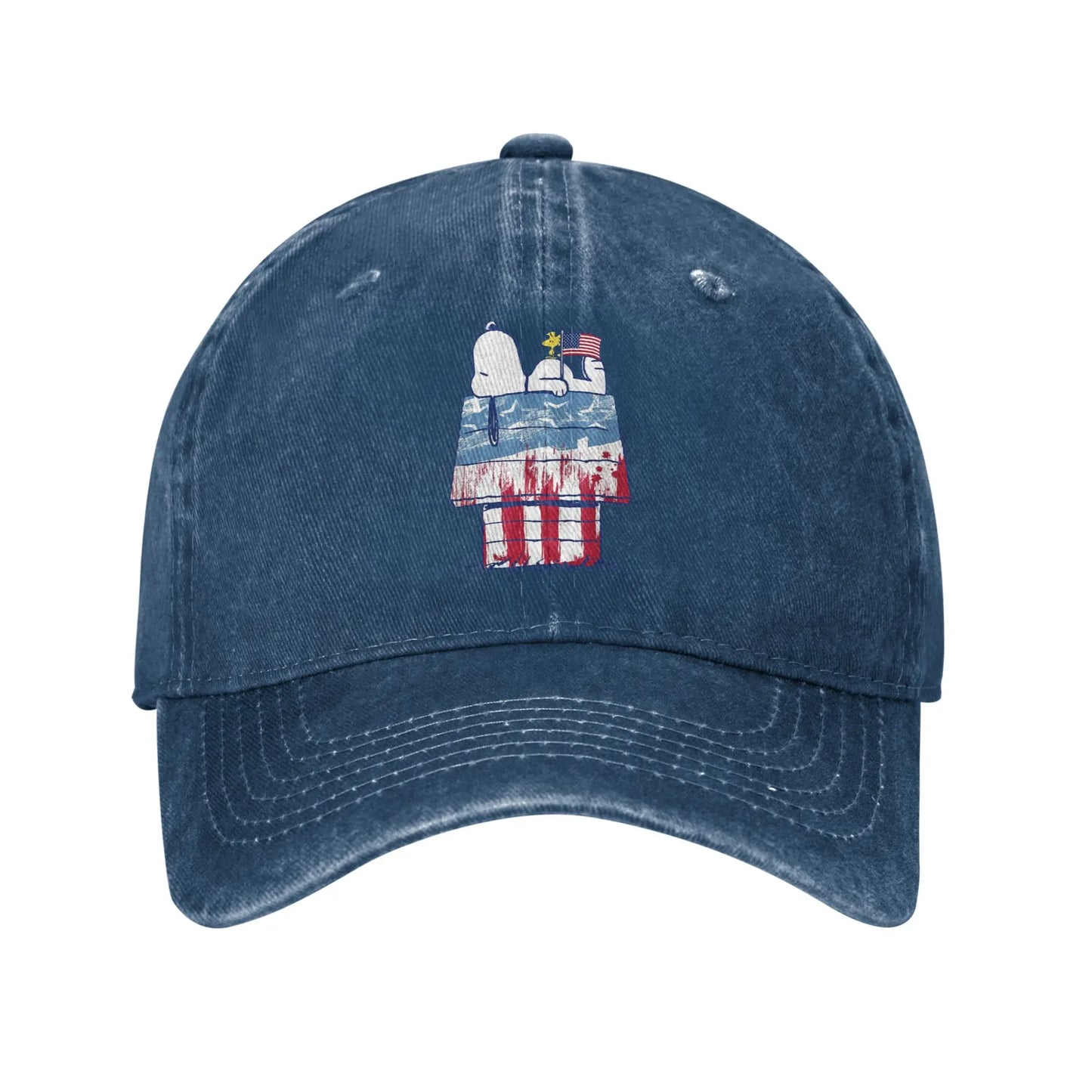 Sleeping Snoopy Baseball Caps Casual Distressed Washed  Snapback Cap Unisex Style Outdoor Summer Adjustable Caps Hat