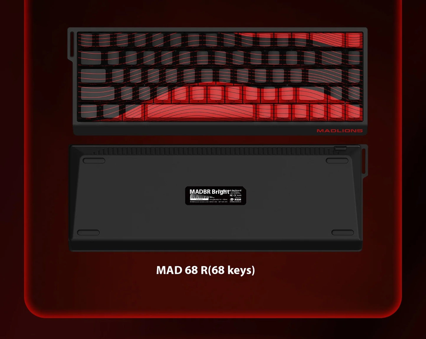 Madlions MAD 60/68 PRO Magnetic Switch Gaming Keyboard E-sport Custom Mechanical Aluminum Keyboard Ergonomics Accessories