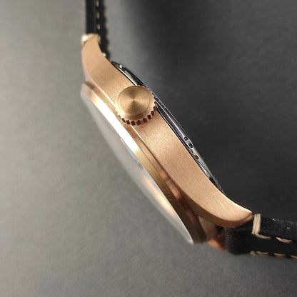 40.5 Men's Manual Mechanical Watch Tin Bronze Guilloché Surface Three-Dimensional Silver Nail Roasted Blue Needle Seagull ST3621