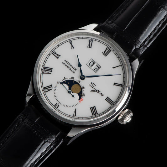Sugess Watch Tianjin ST25 Automatic Mechanical Movement Real Moonphase Men Watches Luxury Wristwatch Retro Reloj Hombre Sapphire