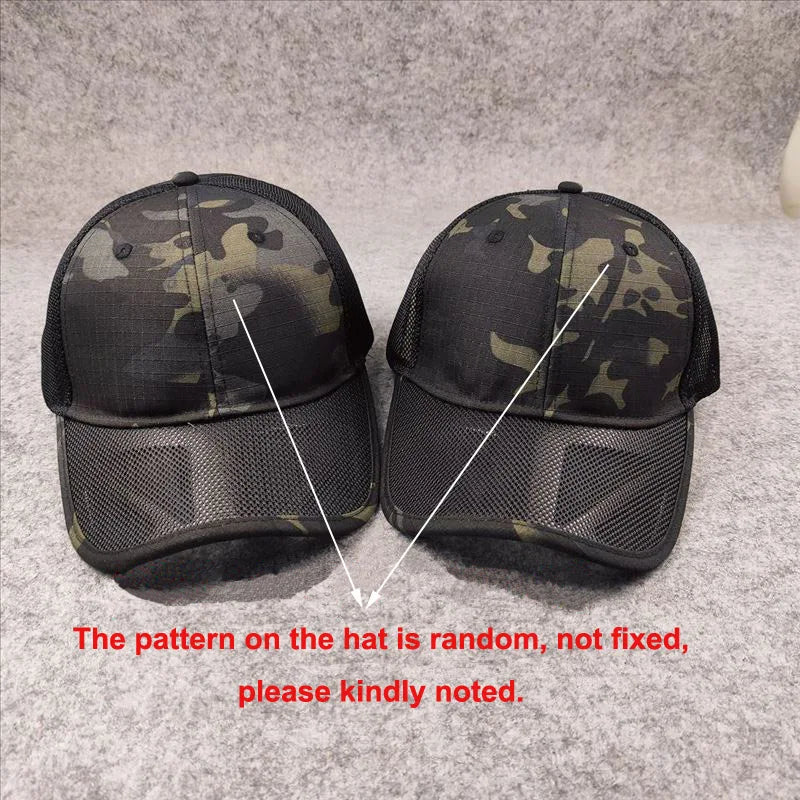 Summer Breathable Mesh Baseball Cap for Men Big Head Size Adjustable Men's Cap Casual Camouflage Outdoor Jungle Caps Male 62cm