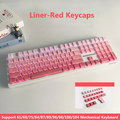 Topographic 4.0 Side Printed Keycaps ISO Enter Cherry Profile Double Shot PBT Keycaps For MX Switch Gamer Keyboard