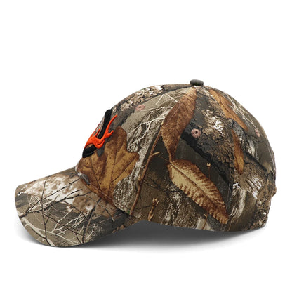 KOEP - Nouvelle casquette de baseball camouflage - Casquettes de pêche pour hommes - Chapeau de chasse camouflage pour les activités de plein air - Chapeau de jungle - Casquette de randonnée avec tête de cerf en 3D