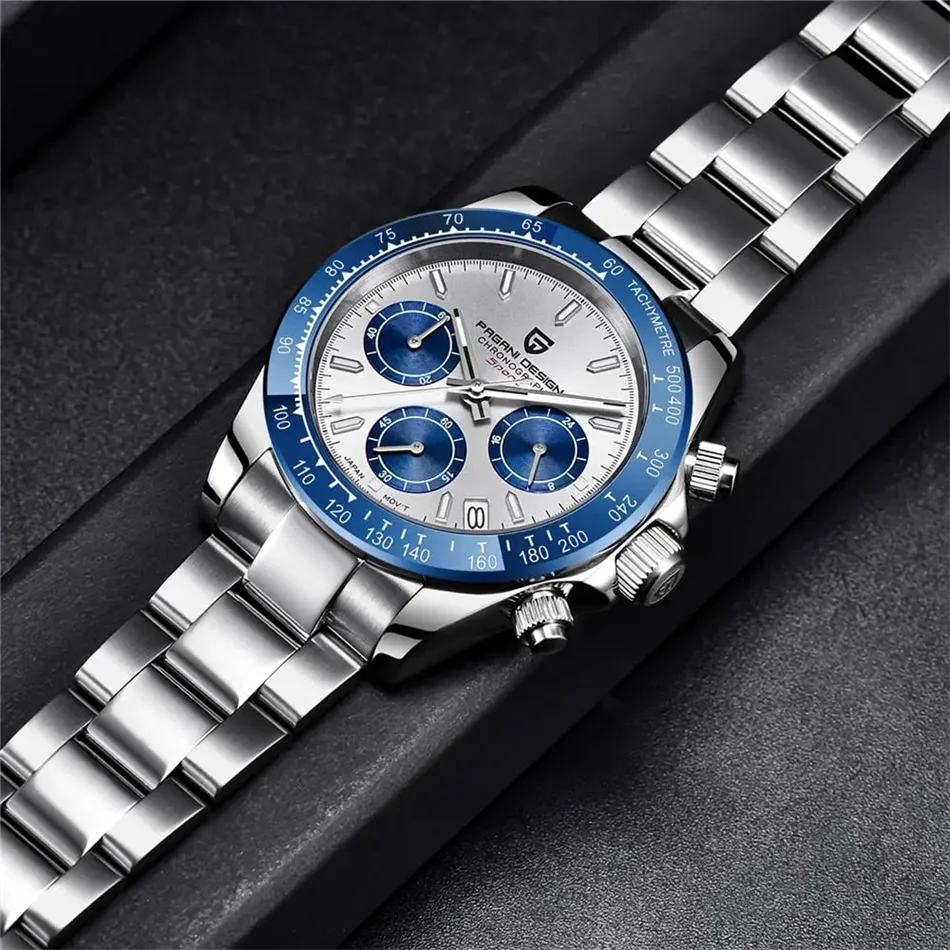 Novo PAGANI DESIGN PD1644 Relógio de Luxo para Homem em Quartzo com Data Automática, Cronógrafo Desportivo de Pulso, Impermeável 100m, Presente para Homem