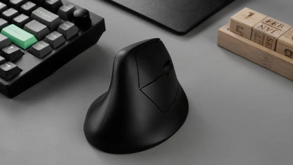 Keychron M5 безжична ергономична мишка, оптична, 8K Polling Rate, 2.4GHz и Bluetooth, Type-C, 3950 сензор