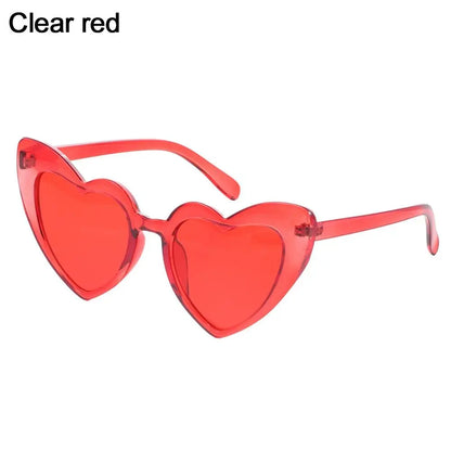 Heart Sunglasses Rimless Metal Frame Heart Shaped Sunglasses Gradient Lens Love Heart SunGlasses Women Eyewear UV400 Protection