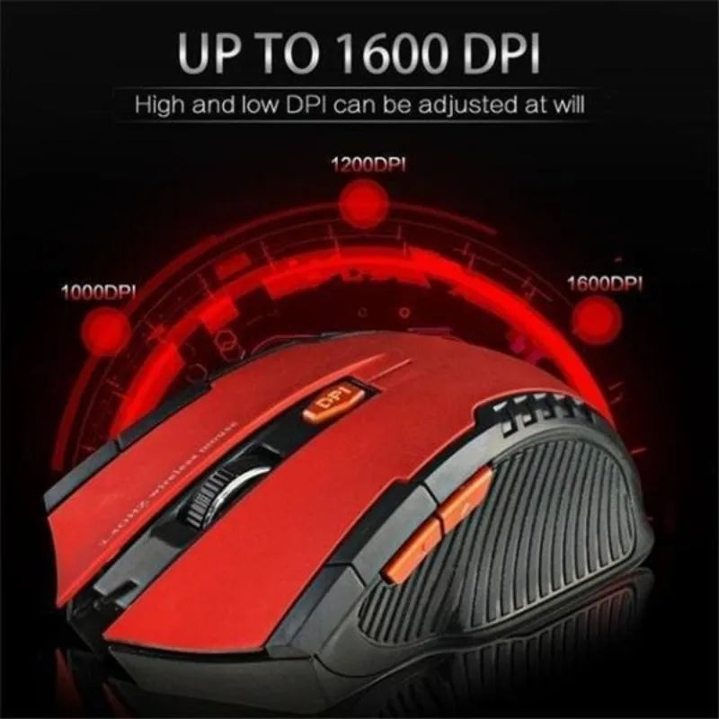 Mini Portable Mouse 2.4GHz Wireless Optical Game Mouse for PC Laptop Computer USB Receiver