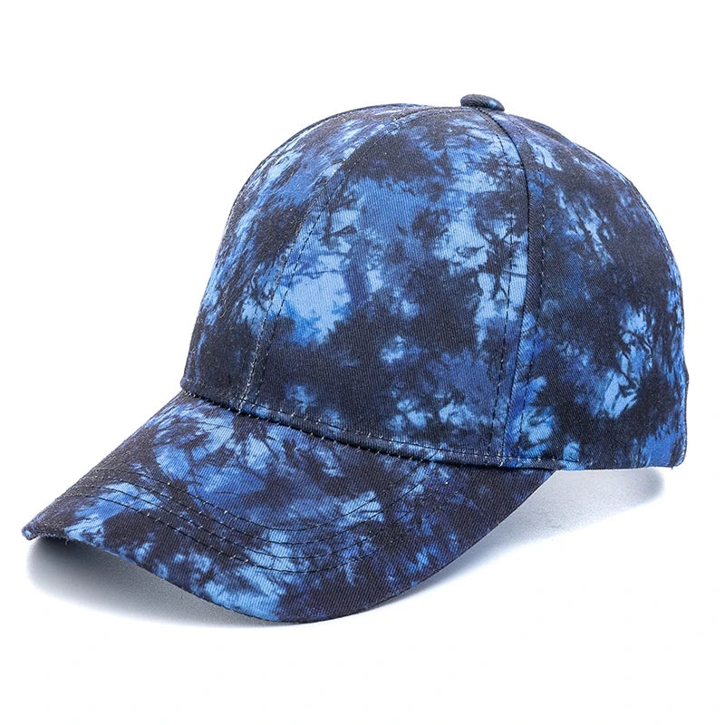New Outdoor Casual Tie Dye Caps For Women Rainbow Colorful Baseball Cap Female Fashion Streetwear Summer Hat