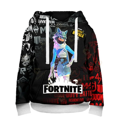 Φούτερ με κουκούλα Fortnite Fans 3D Battle Royale Print Cosplay Victory Printed για άνδρες, γυναίκες και παιδιά, streetwear φούτερ με κουκούλα