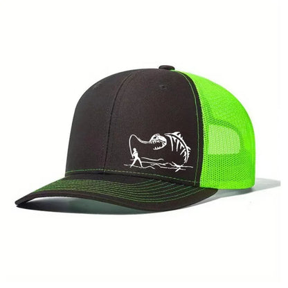 1PC New Fashion Richardson Micro Curved Trucker Cap Fishing PrintedSummer Mesh Breathable Baseball Caps Outdoor Gorras Hombre