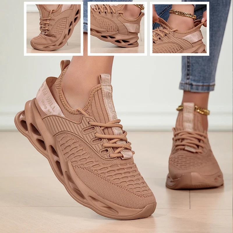 Zapatillas deportivas de moda para mujer, zapatillas con plataforma, zapatos planos de primavera-invierno, zapatillas de running para mujer, tallas grandes, 43