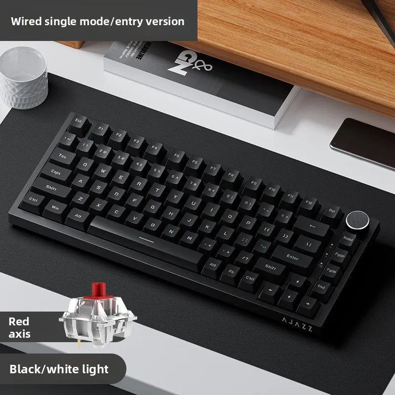 Ajazz AK820/AK820Pro gaming mechanical keyboard Bluetooth 5.1/Wireless/wired custom keyboard with heat exchange sealed button