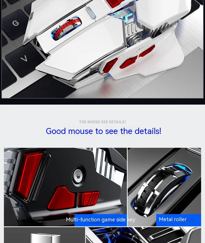 AULA mouse Multifunctional Gaming Side Keys Mouse Rechargeable Mecha style Mice 2.4 G Wireless Ergonomics Dpi adjustable Gamer