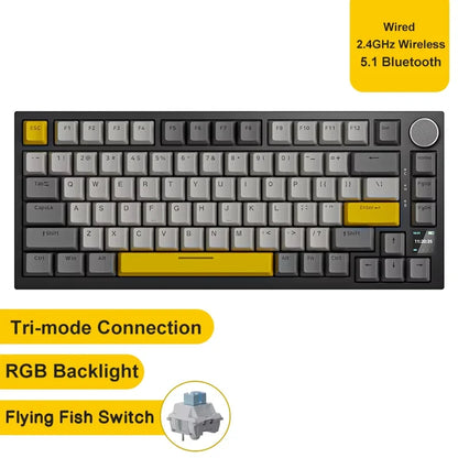 Ajazz AK820/AK820Pro Gaming Mechanical Keyboard Bluetooth 5.1/Wireless/wired  Custom Keyboard With Heat Exchange Sealed Button