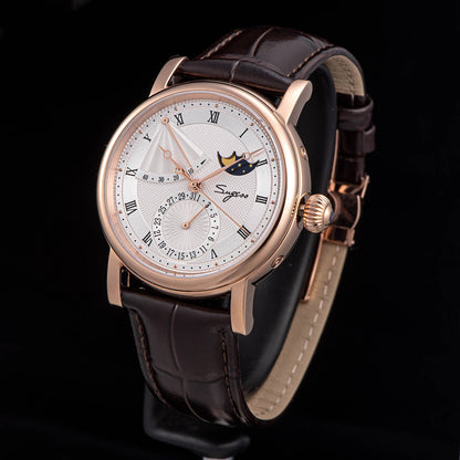 Sugess Moonphase Men's Watch Automatic Mechanical Watches for Tianjin Movement Sapphire Glass Water Resistant Wristwatches New