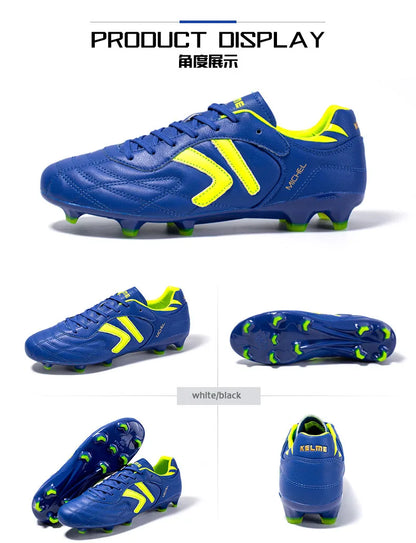 KELME FG jalkapallokengät, alkuperäiset naudan nahasta valmistetut miesten lenkkarit, ammattikäyttöön sopivat, luistamattomat urheilu- ja harjoitusjalkapallokengät ZX80011018