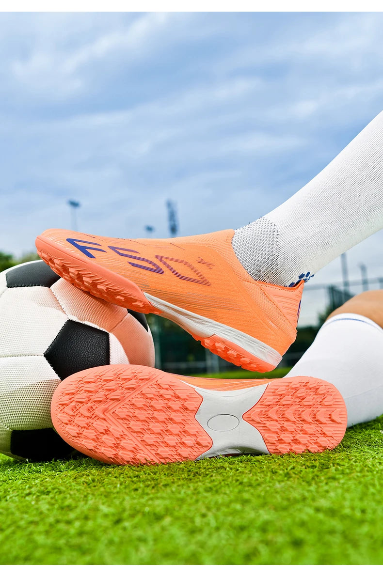 New Men's Football Boots Turf Comfortable Cleats Futsal Non Slip Soccer Shoes Sport Ultralight Fg Grass Indoor Adult Non-Slip