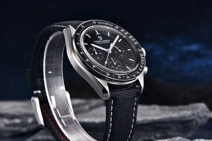 PAGANI DESIGN Saturn Men's Watches 2026 New Top Luxury Quartz Watch Men Light Tan Chronograph AR Sapphire crystal Wristwatch Men