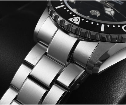 San Martin New 40-44mm Luxury Men's Diver Watch, Classic High Quality NH35 YN55 Automatic Mechanical, Sapphire, BGW-X1, 20Bar