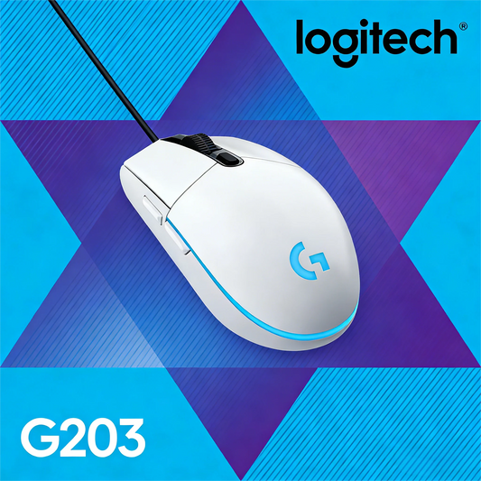 Logitech G203 Wired Gaming Mouse, Esports-Grade RGB Gaming Mouse with 6 Programmable Buttons, High-Precision Optical Sensor for PC & Laptop Gaming