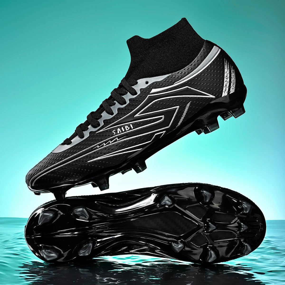 Unisex AG/FG Soccer Cleats, breathable, non-slip, lightweight, durable, for grass training & matches, multi-color available.