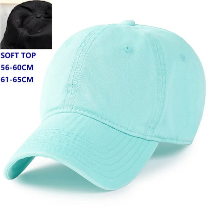 Baseball Caps for Big Head Men Women XXL Oversize High Crown Adjustable Plain Solid Snapback Hats 56-60cm 60-65cm
