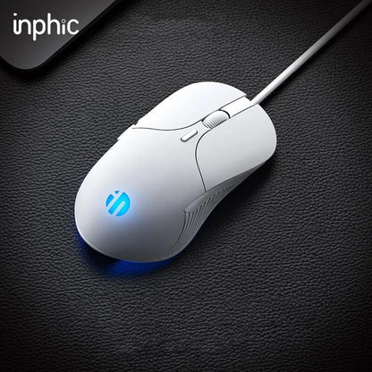 INPHIC B1 USB Wired Mouse, Silent Office Gaming Mouse for PC and Laptops