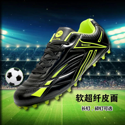 New Unisex Large Size Adult Training Game Sneakers Indoor Outdoor Lawn Youth Student Sport Soccer Shoes Size 39-45