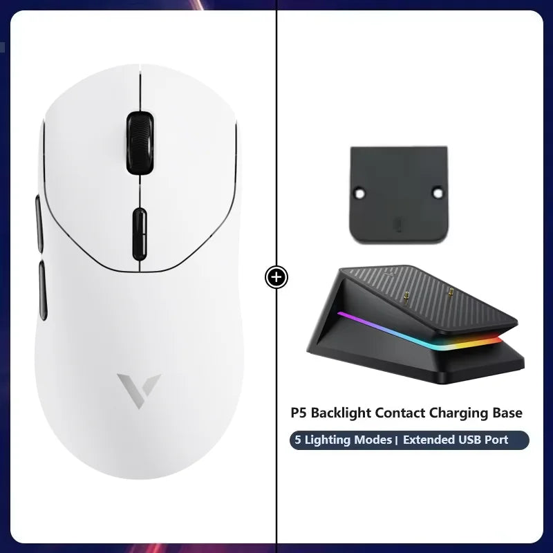 Rapoo VT2 MAX Wireless E-sports Gaming Mouse with 8K Polling Rate Optical Sensor Ergonomic Design 53g Lightweight for PC Laptop