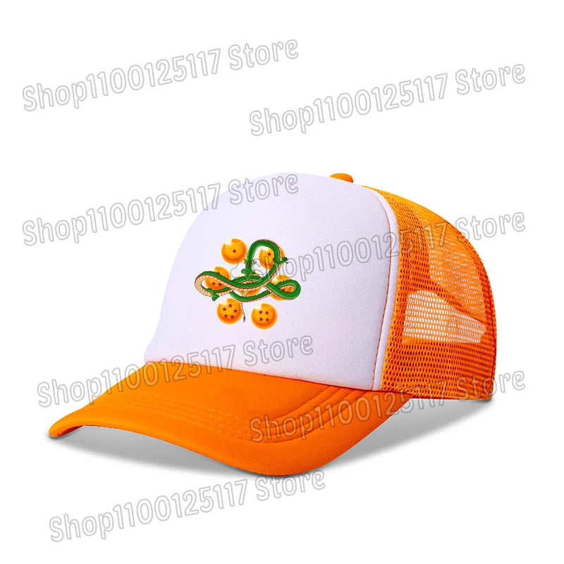 Dragon Ball Baseballkappe, Anime-Bedruckte Kappen, atmungsaktive Schirmmütze, Cartoon, Goku, Sommersport, Snapback, Mesh-Sonnenhut, Geschenk für Kinder