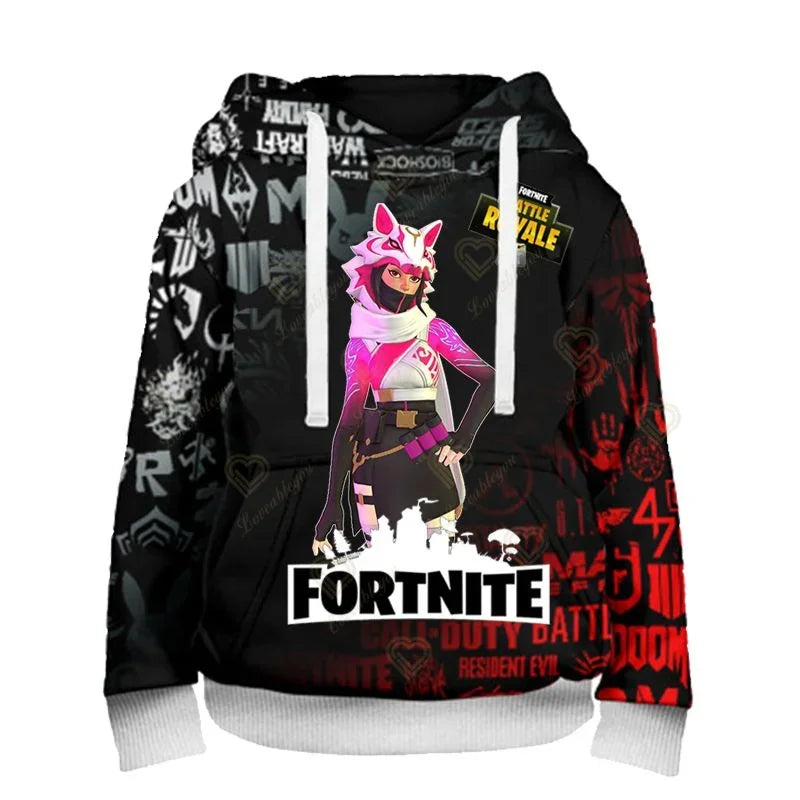 Φούτερ με κουκούλα Fortnite Fans 3D Battle Royale Print Cosplay Victory Printed για άνδρες, γυναίκες και παιδιά, streetwear φούτερ με κουκούλα