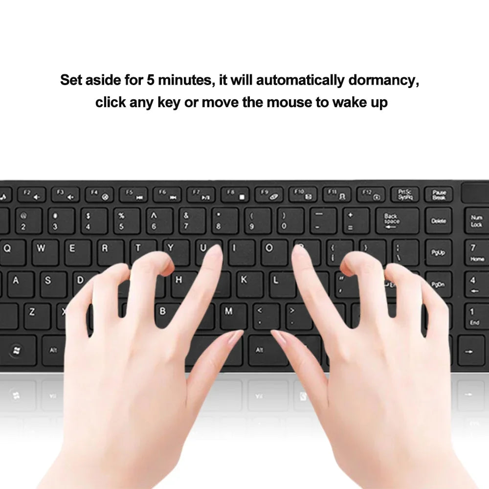 New 2.4G Wireless Keyboard and Mouse Set for Laptop iPad PC Desktop for Android iOS Windows