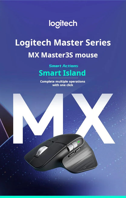 Logitech MX Master 3S Wireless Bluetooth Mouse, Business Office Softtone Mouse, Ergonomic Business Office Mouse