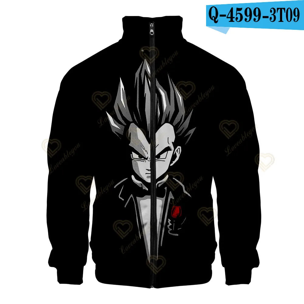 Dragon Ball 3D Print Zipper Hoodie Cool Fashion Men/Women/Kids Long Sleeve Hoodies Sweatshirt Casual Cosplay Jacket Clothes