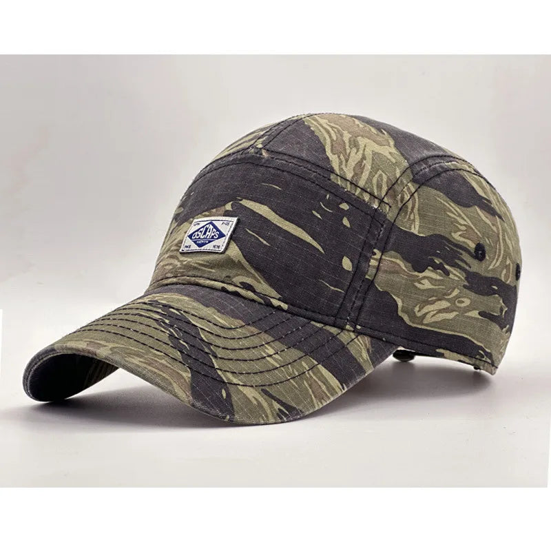 Casquette de baseball à visière courte style camouflage pour hommes et femmes, casquette unisexe tendance de protection solaire pour les activités de plein air