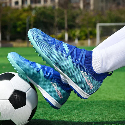 Miesten jalkapallokengät, ammattilaisjalkapallokengät, futsal-kengät, naisten ja miesten yhteiskäyttöön tarkoitetut ultrakevyet, korkealaatuiset TF/FG-lenkkarit