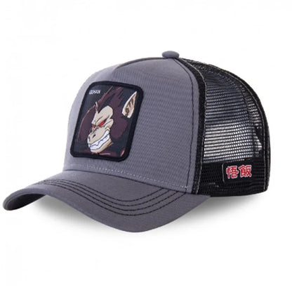 Dragon Ball Son Goku-Kappe, Sommer-Reisekappe mit Schirm, Herren-Kappe mit Stickerei, Hip-Hop-Mesh-Kappe, Sonnenvisier, Baseballkappe, Outdoor-Sport
