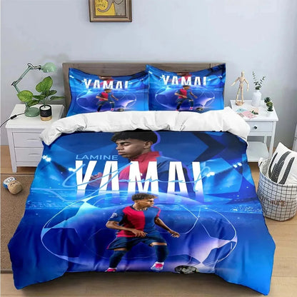 Spain Football Cenozoic Star L-Lamine Y-Yamal Bedding Sets Duvet Cover Pillowcase Single Twin Full Queen King Size for Kids Teen