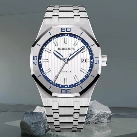 Specht&Sohne New Classic Men's Watch 50M Waterproof Luminous Sapphire Crystal Blue Automatic Mechanical Watches Reloj Hombre