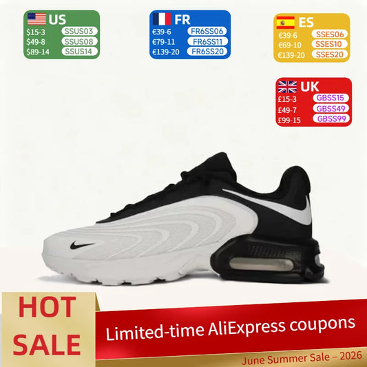 Nike Air Max Fire Comfortable and Wear-Resistant Shock Absorbing Wraparound Running Shoes for Men, Light Gray and Black IR0819-101