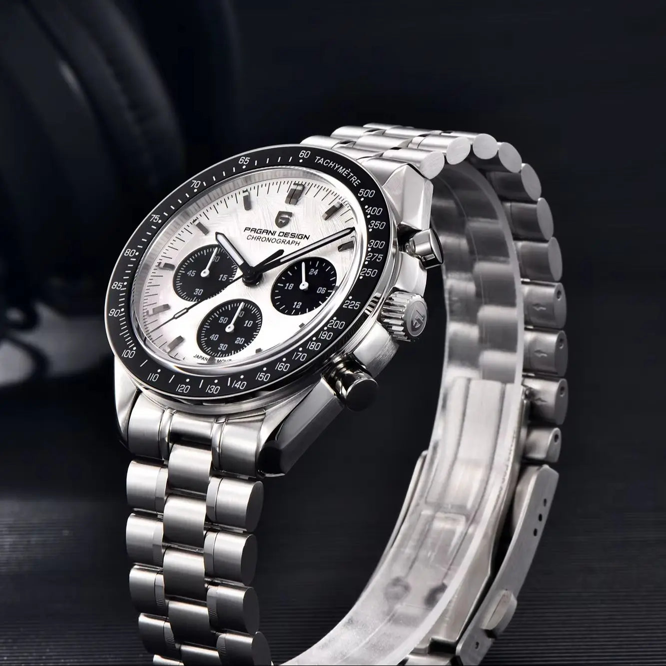 PAGANI DESIGN 2026 New Meteorite pattern dial Luxury Quartz Watch For Men Speed Sport Chronograph AR Sapphire crystal Wristwatch